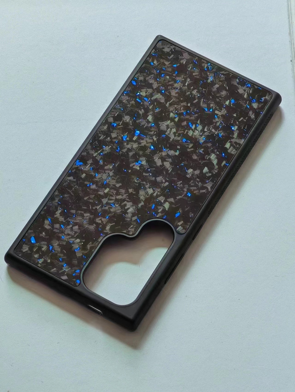 Boîtier téléphonique en fibre de carbone en silicone