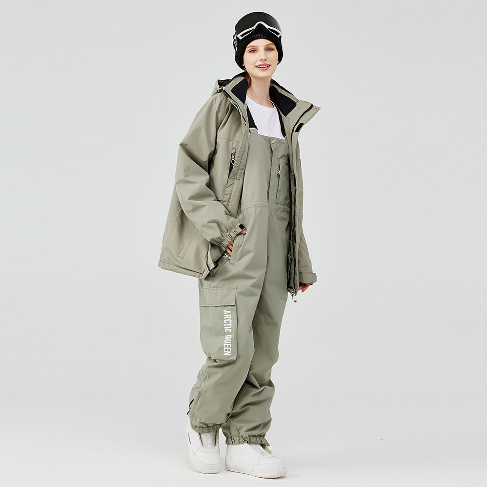 Costume de ski pour hommes et femmes en plein air Veneer Double Board