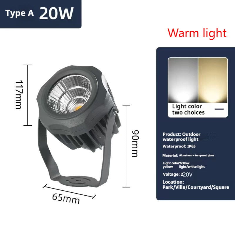 Jardin arbre paysage Spotlight LED lampe de pelouse rechargeable