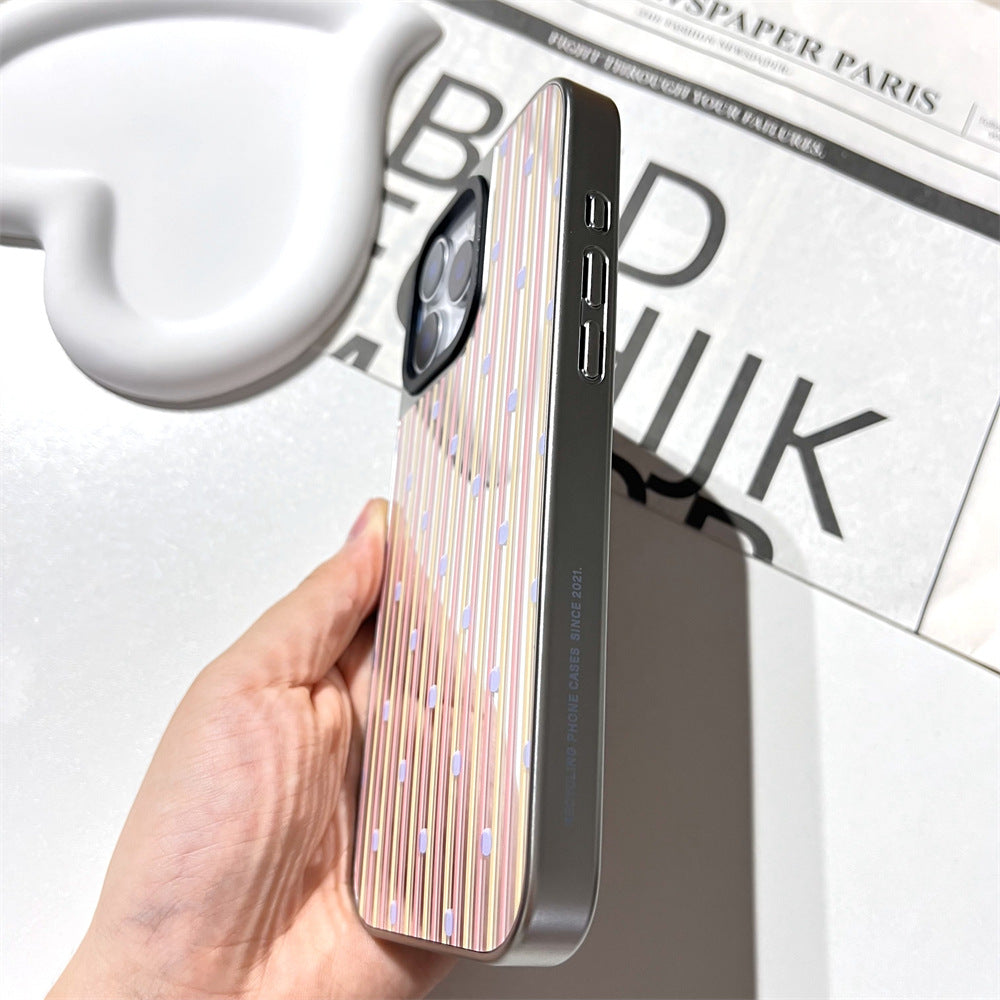 Contraste couleur bande de placage bord argent 15promax boîtier de téléphone