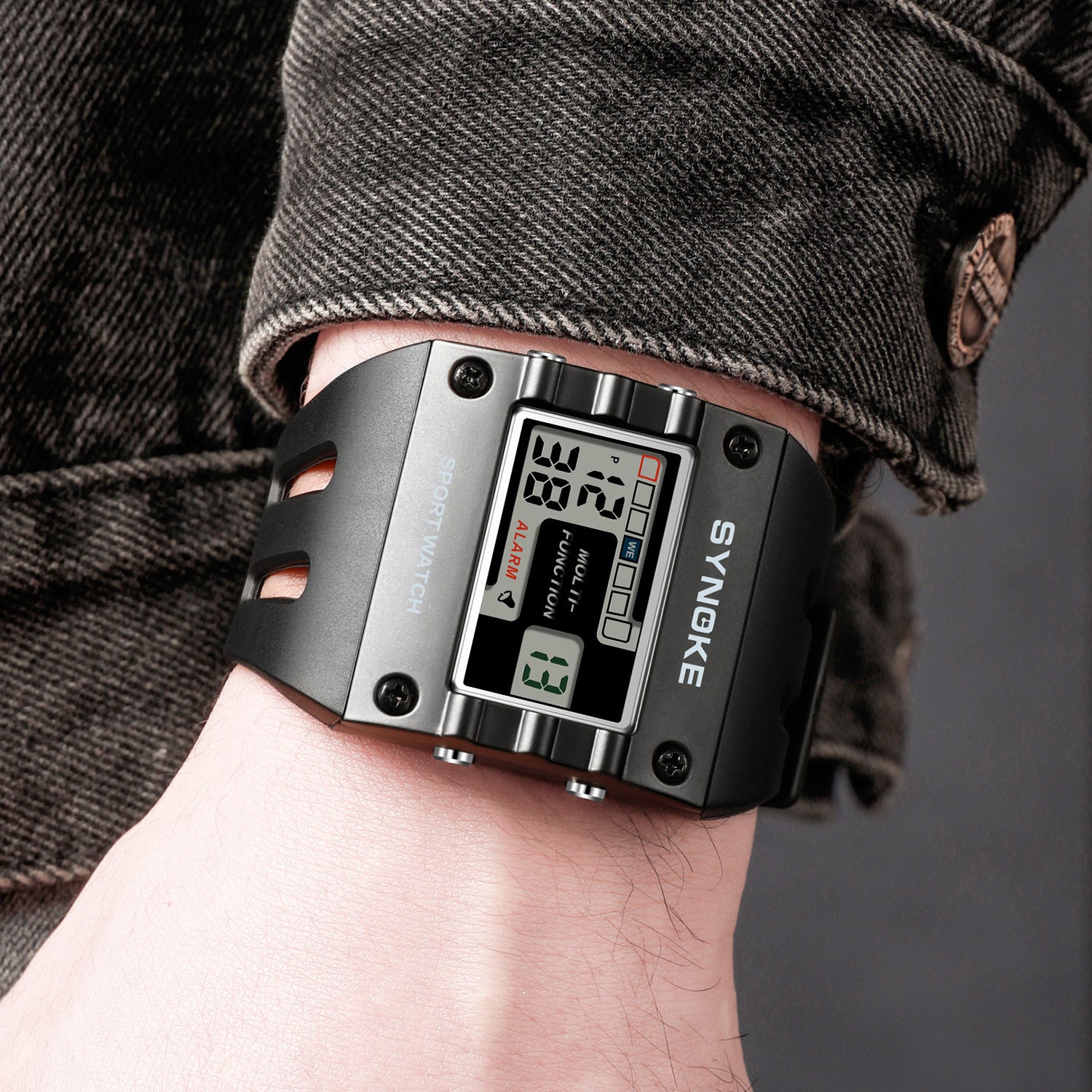 Homme en alliage de sport Smartwatch avec un grand affichage et un design résistant à l'eau