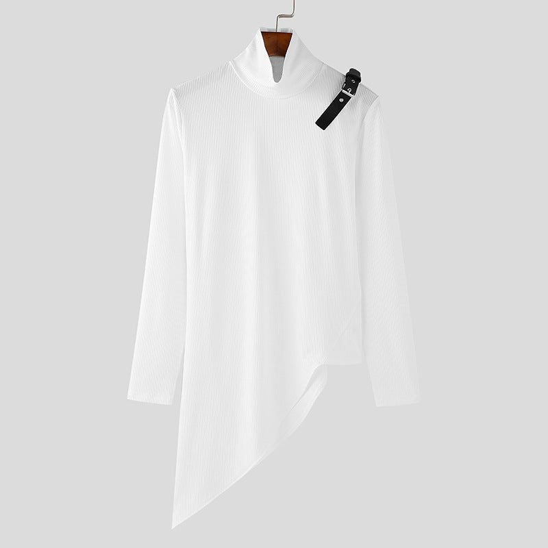 T-shirt de sport à manches longues pour hommes Mock-Neck Base-Layer