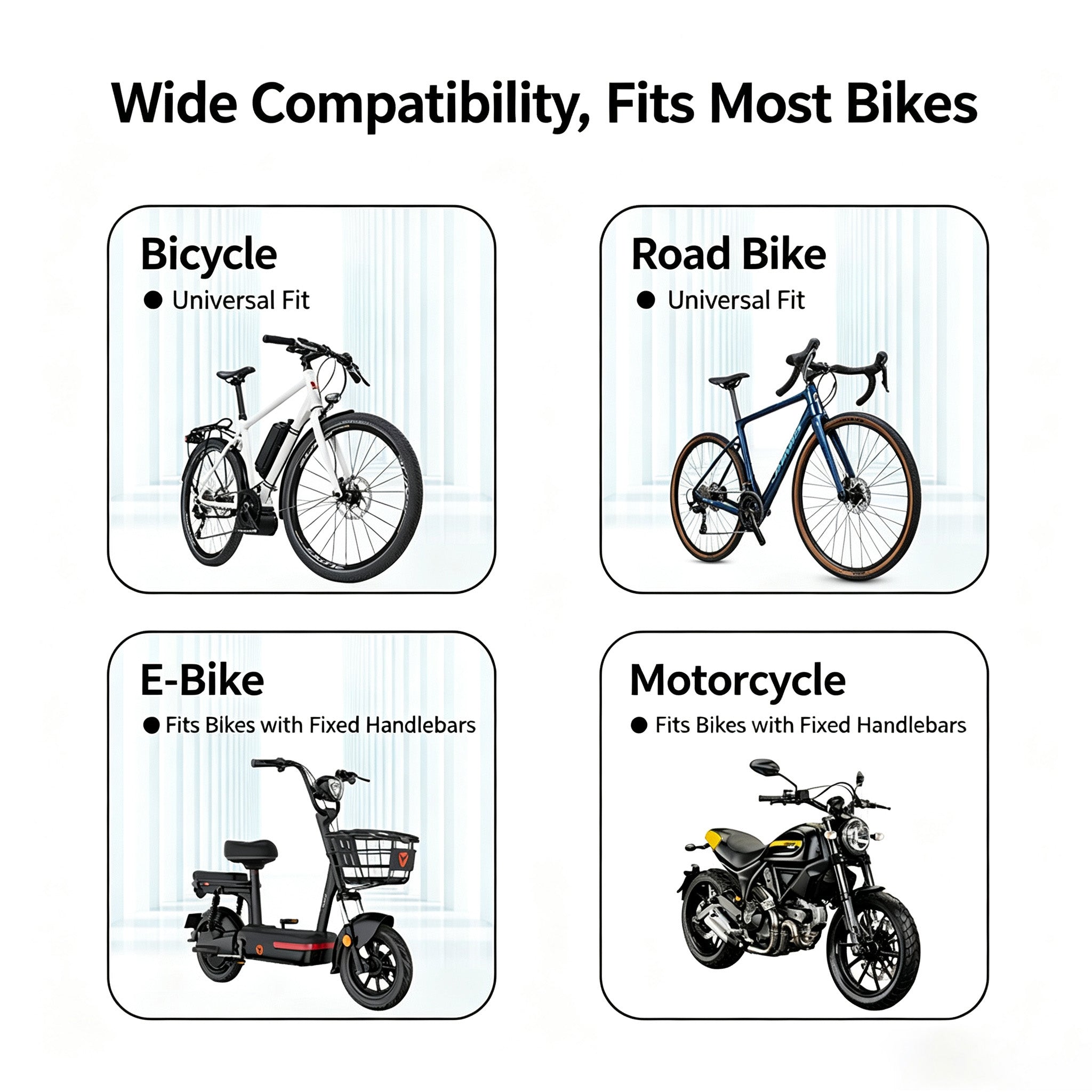 360 Support de caméra d'action pour moto E Bike Road Bike Support de poignée de vélo pour spor
