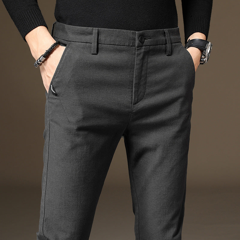 Pantalons de crayon élastique Slim Fit pour jeunes hommes