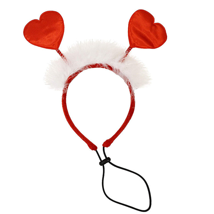 Animaux de compagnie Saint Valentin Décoration Pet Scar Saint Valentin Hairband Dog Party Décoration Pro