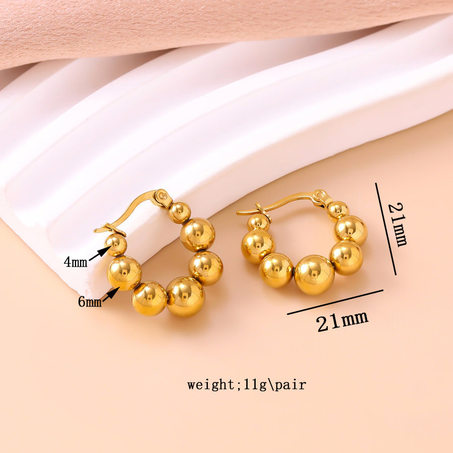 Boucles d'oreilles en perles givrées de style Instagram