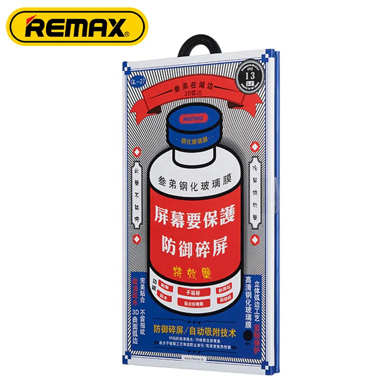 Remax Gl 27 3D verre trempé 9H Hd écran protecteur de téléphone mobile ForlPhone 15plus