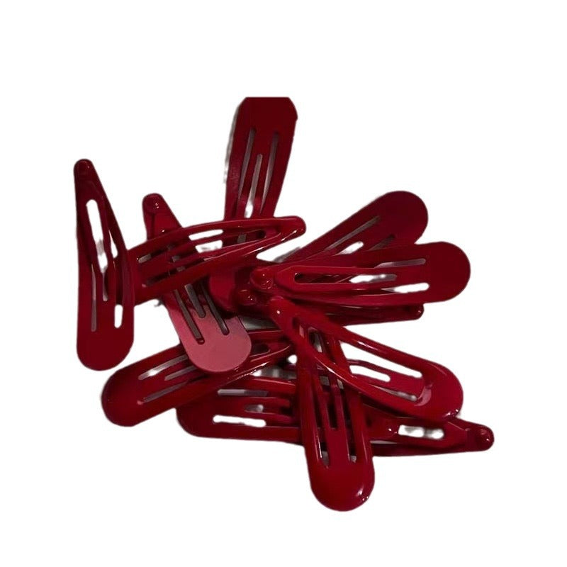 Bangs avec Wispy Strands monté sur le côté Red Starforme Drop Hair Clip
