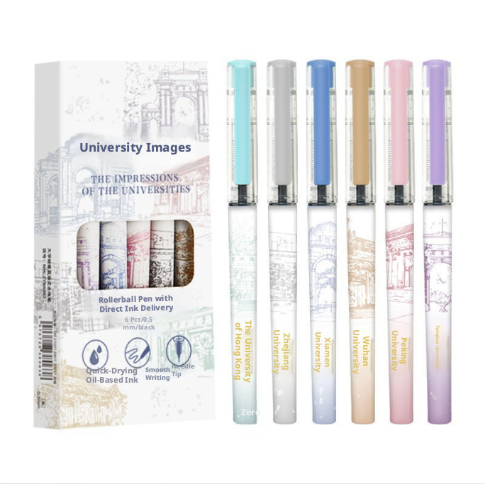 College Imaging Gel Pen - 0.5mm - 6 pcs