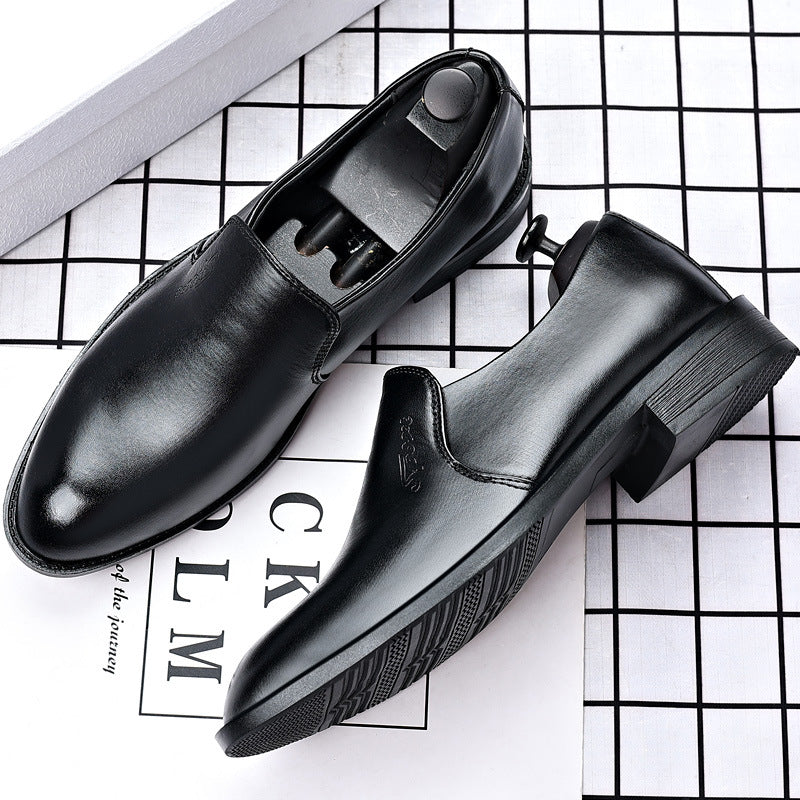 Hommes Casual Business Slip-on Chaussures en cuir avec un orteil pointu