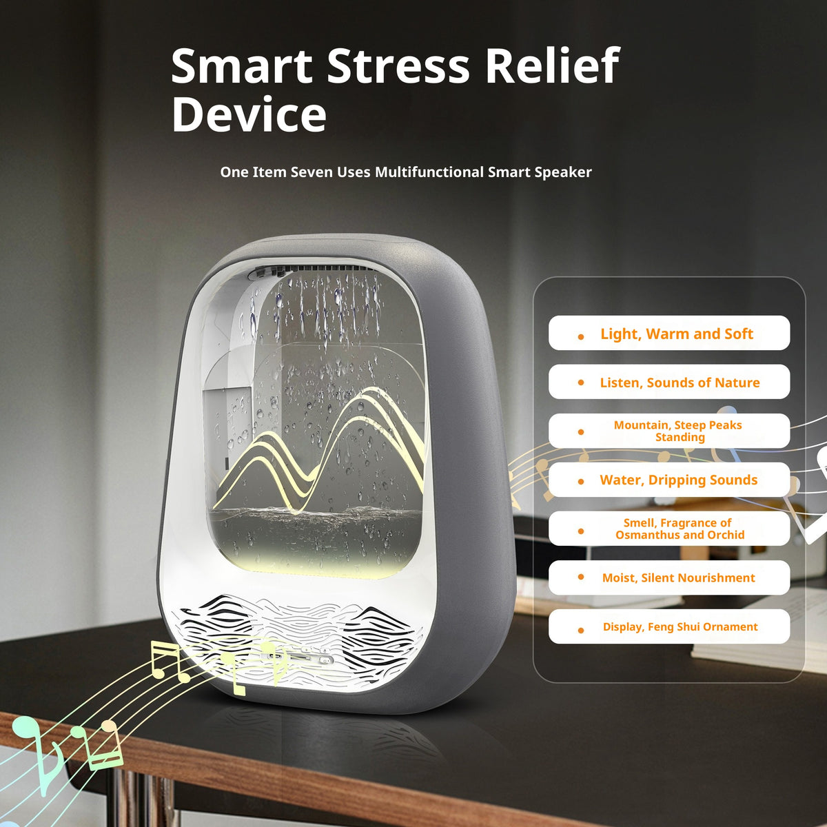 Haut-parleur Bluetooth Sleep Water Drop Décoration Haut-parleur