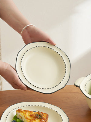 Bol en céramique blanche pour la maison Manger Ins Vent haut niveau d'apparence