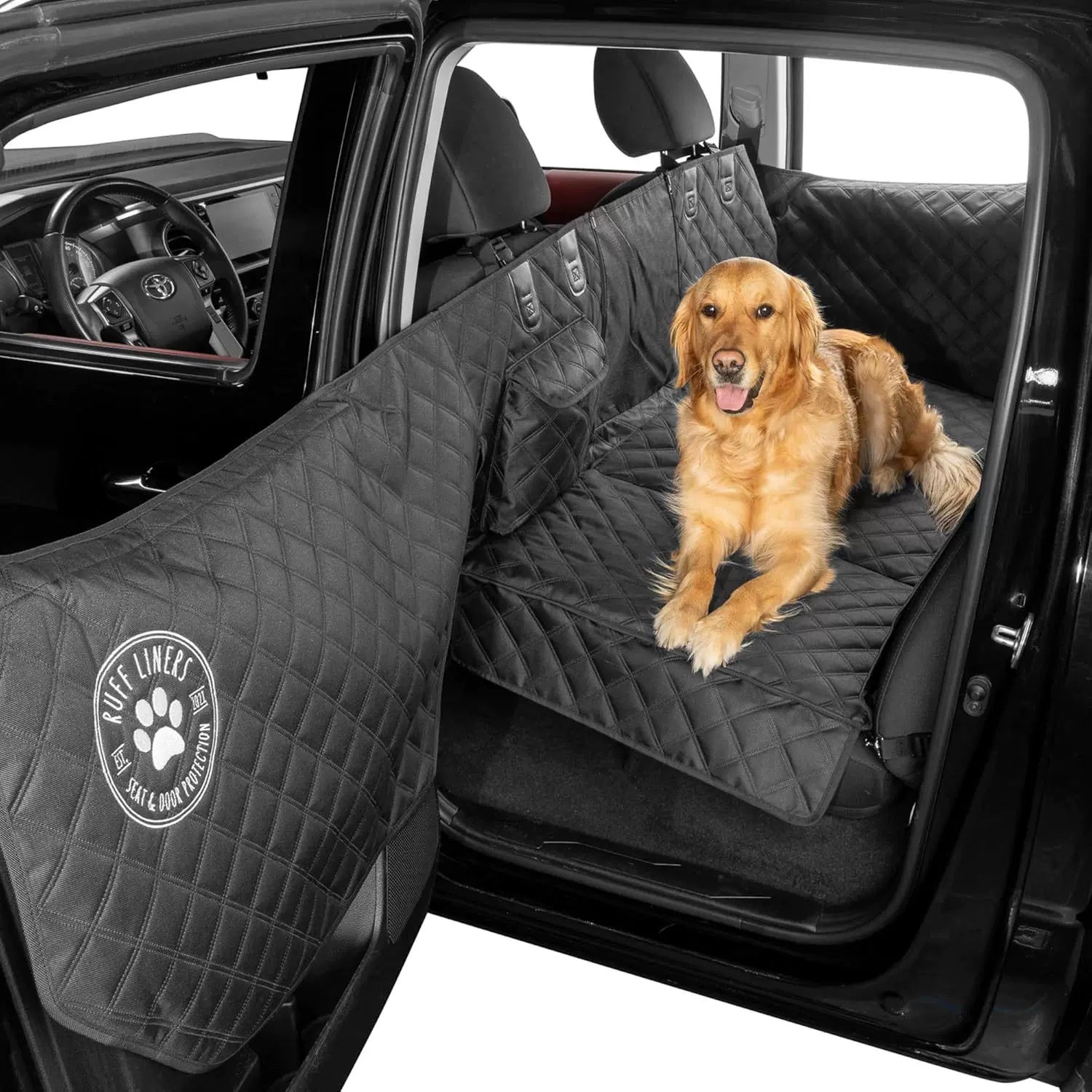 Car Pet Pad avec barrières latérales pour une protection arrière étendue