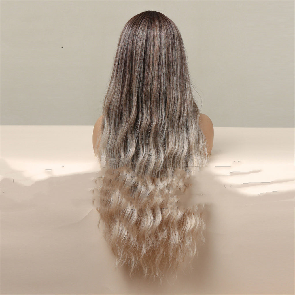 Brun moyen Gradient Blonde cheveux bouclés longs femmes