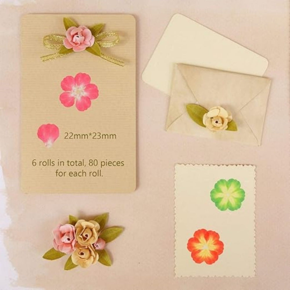 6 rouleaux de motif floral décoratif Ribbon avec différents modèles pour l'emballage de cadeaux et Cra