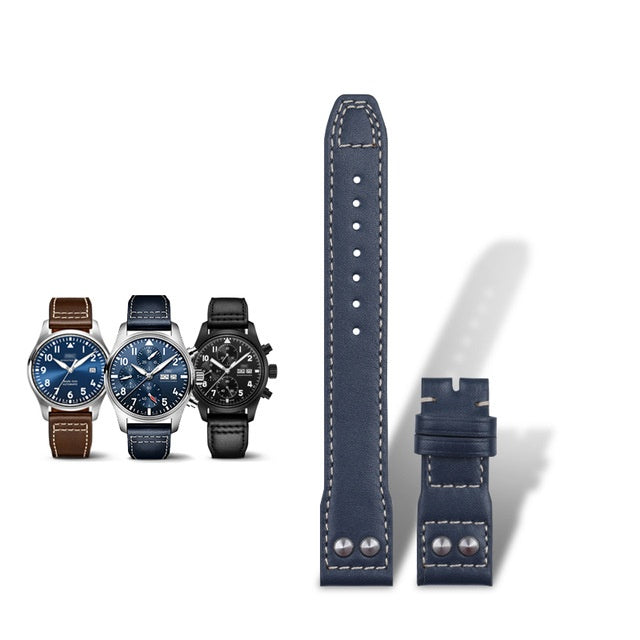 Bracelet de montre en cuir véritable Jet de feu portugais