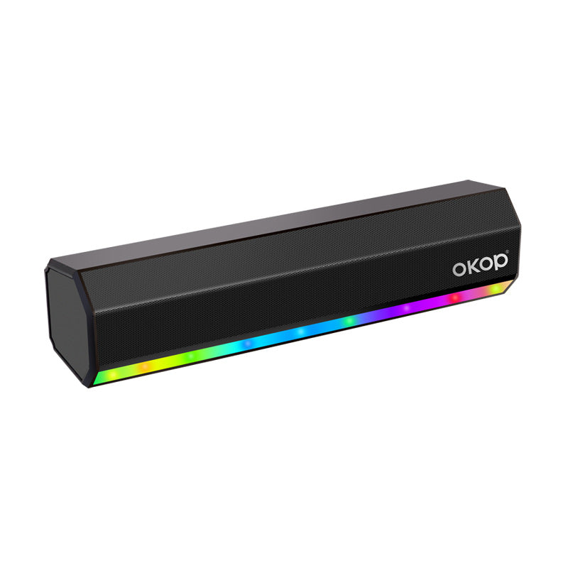 KP-557 Haut-parleur Bluetooth avec RGB Colorful Lights Home Soundbar avec Bluetooth sans fil De