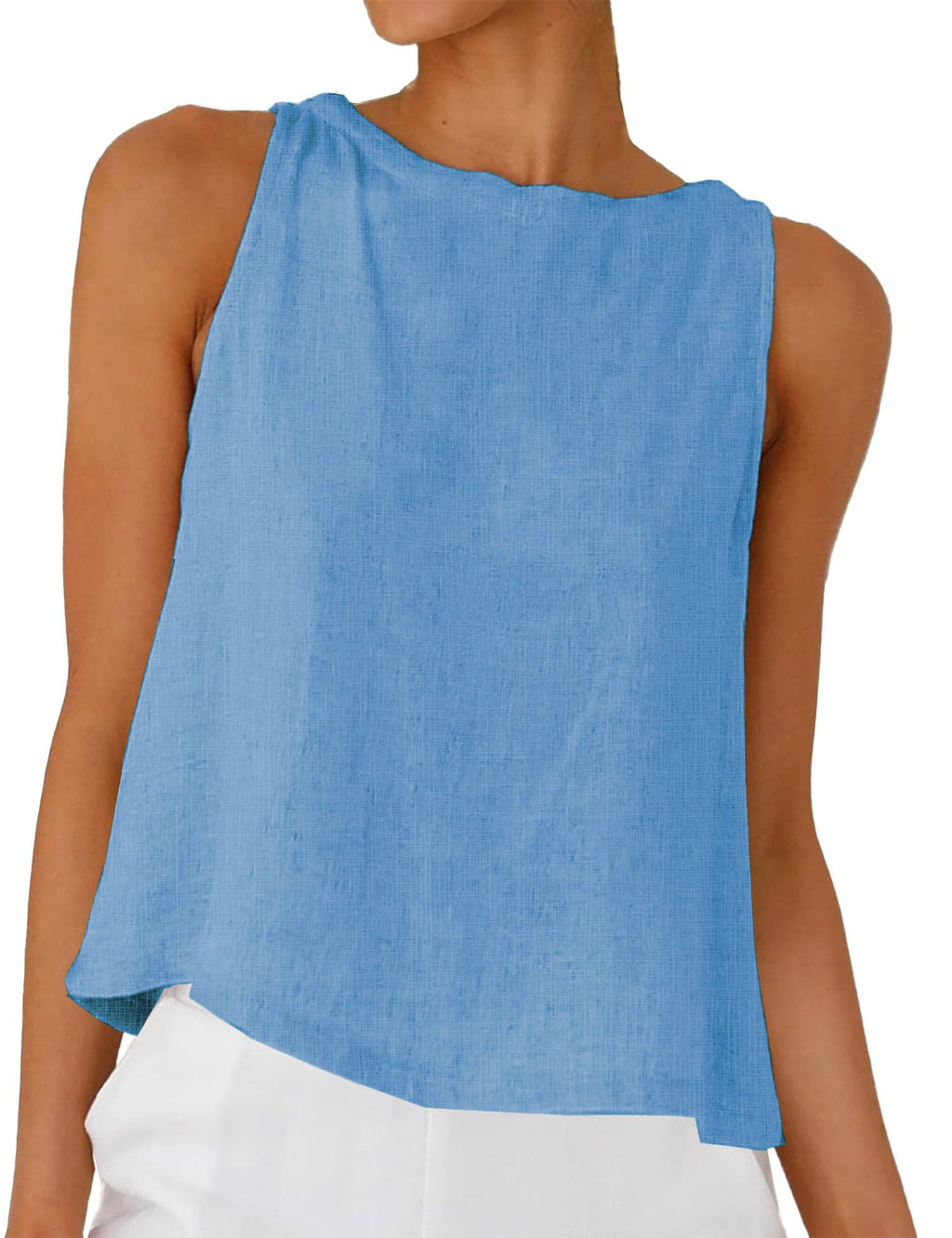 Femmes Col rond Blouse à coupe molle