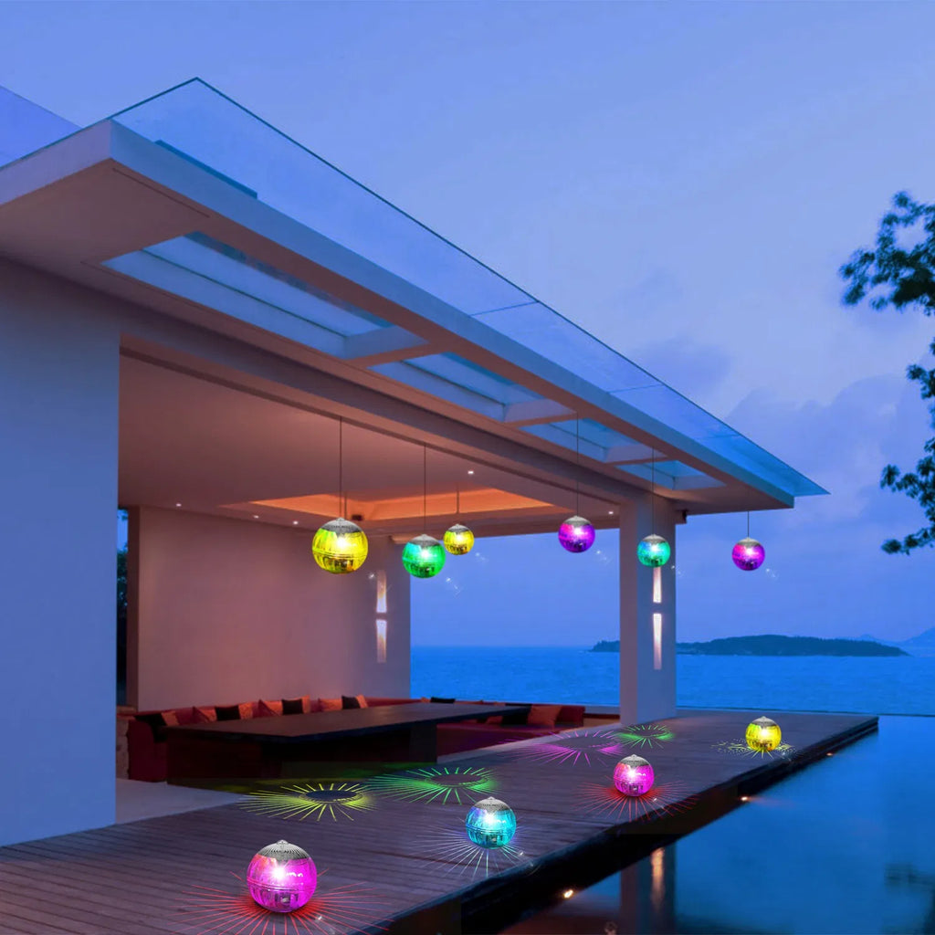 Lumières flottantes solaires extérieures