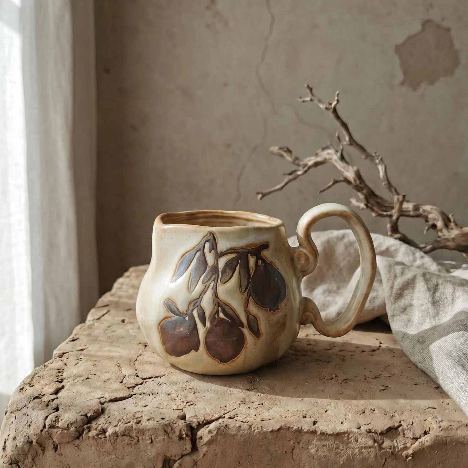 Tasses de café Yao Bian en grès