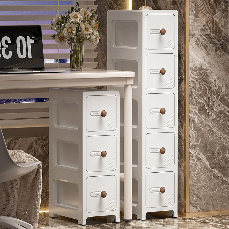 Cabinet de rangement en plastique multi-tier style tiroir salle de bains