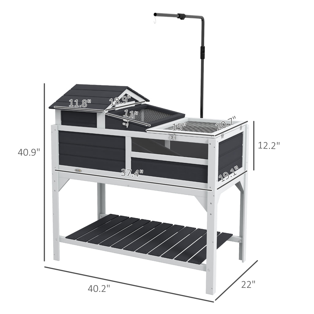 Maison de la tortue avec support de lampe réglable
