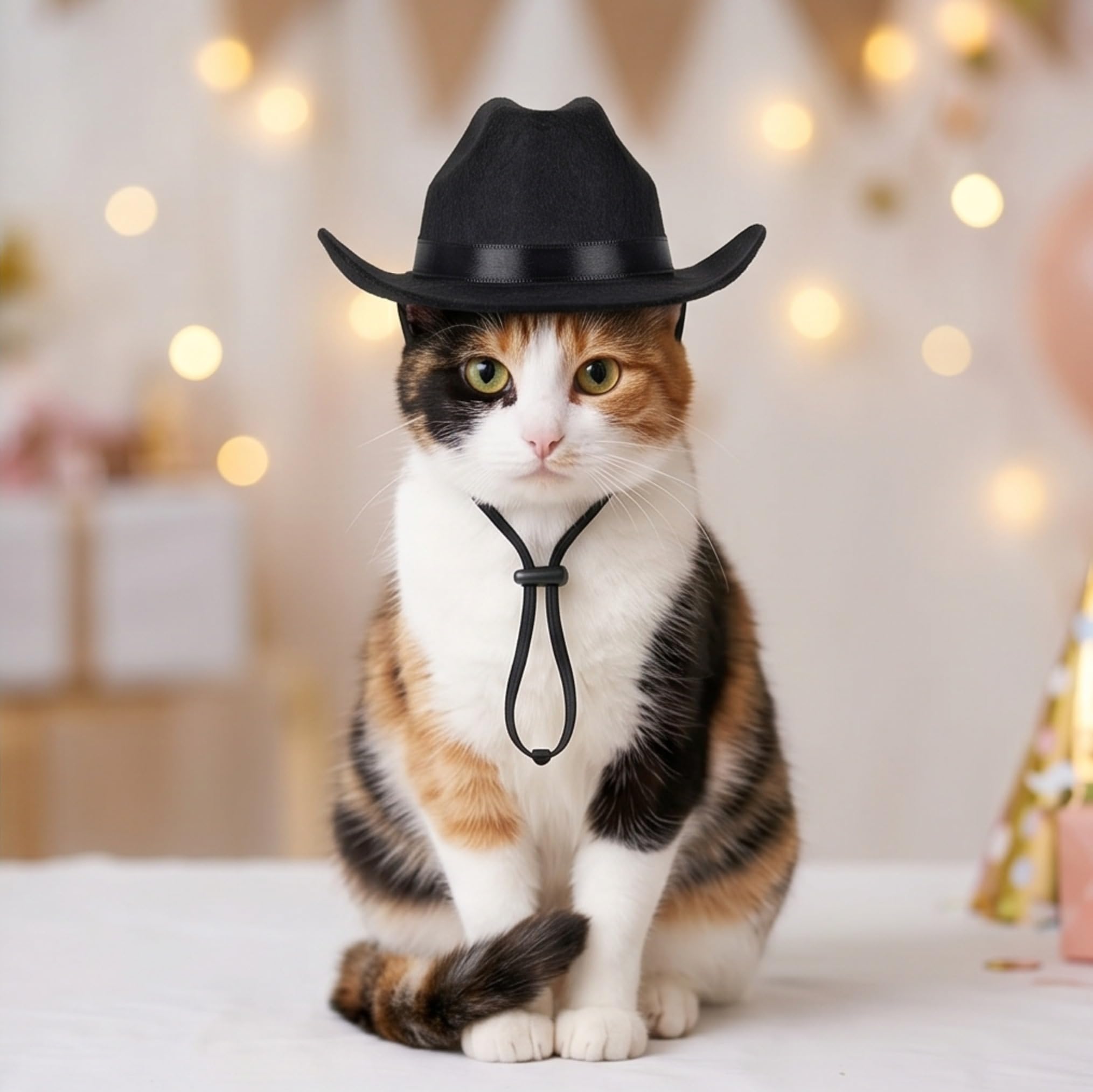 Petit chapeau de chien de cowboy pour chats chiens fête costume accessoires photo