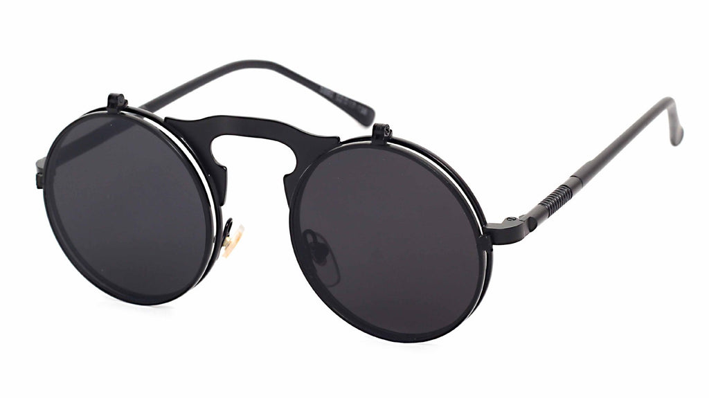 Lunettes de soleil Casual Retro Metal Punk pour hommes