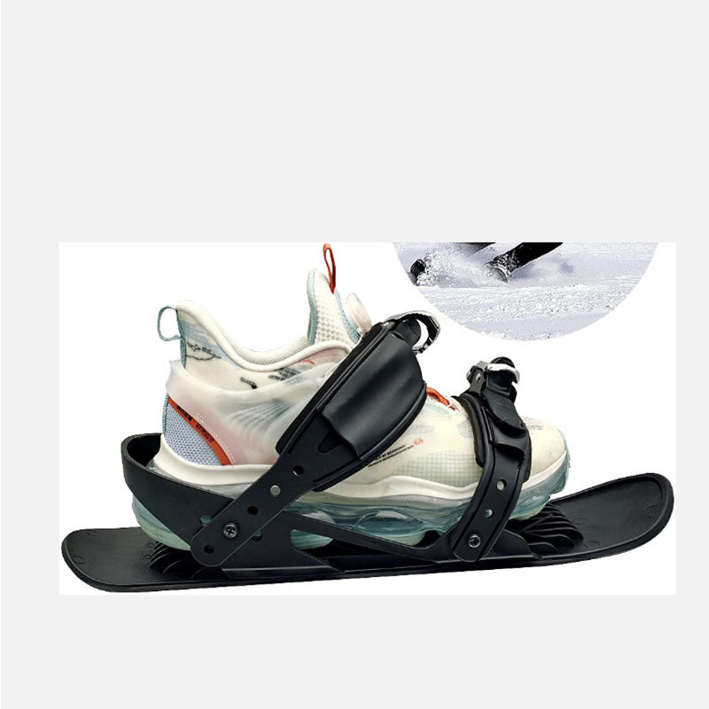 Mini Ski Skates Portable Short Skiboard Chaussures réglables pour neige