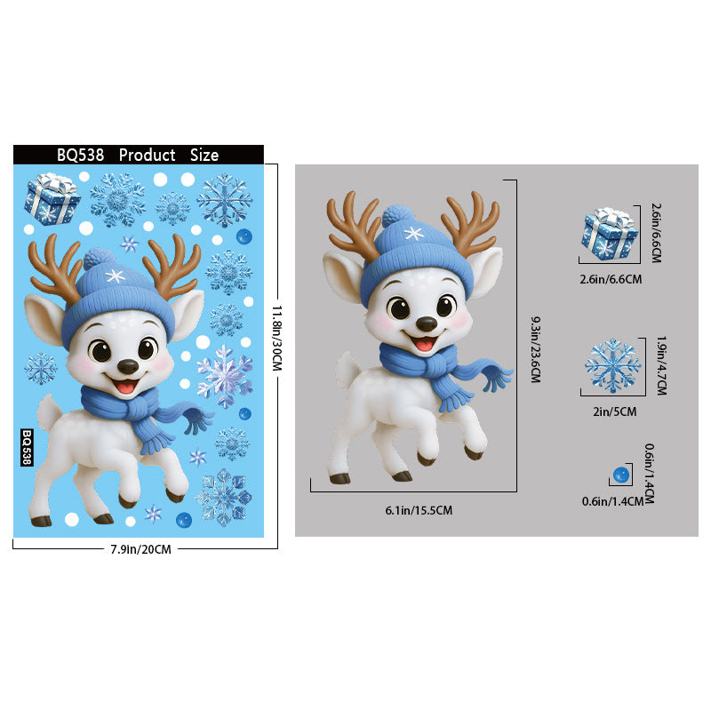 Parti de Noël Sticker décoratif en verre créatif