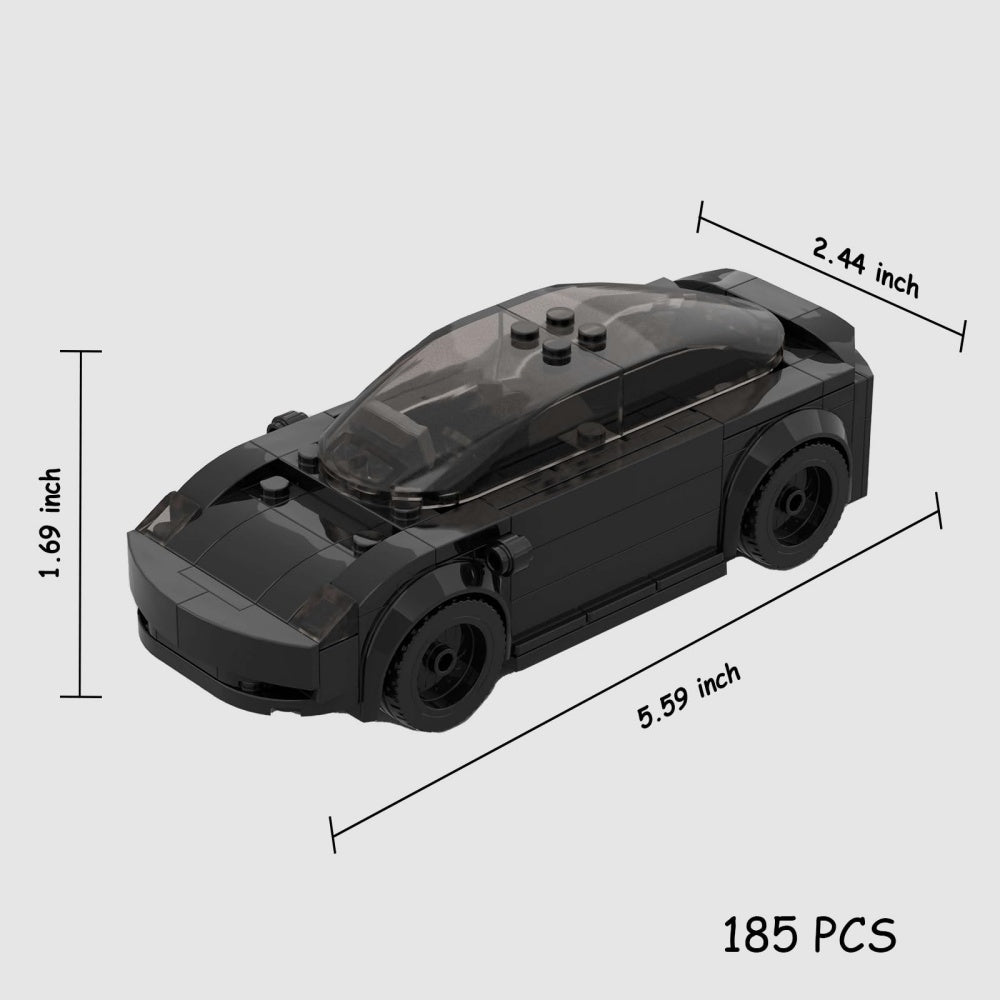 185PCS Black Electric Sports Car Building Blocks with Charger