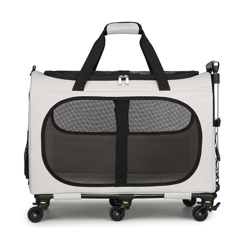 Chariot de transport multi-animaux avec sangle d'épaule et poignée pour chats et petits chiens