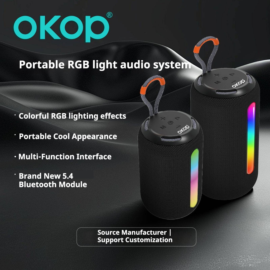 KP-599 Vente haut-parleur Bluetooth extérieur portable avec lumières LED subwoofer et lecteur de cartes