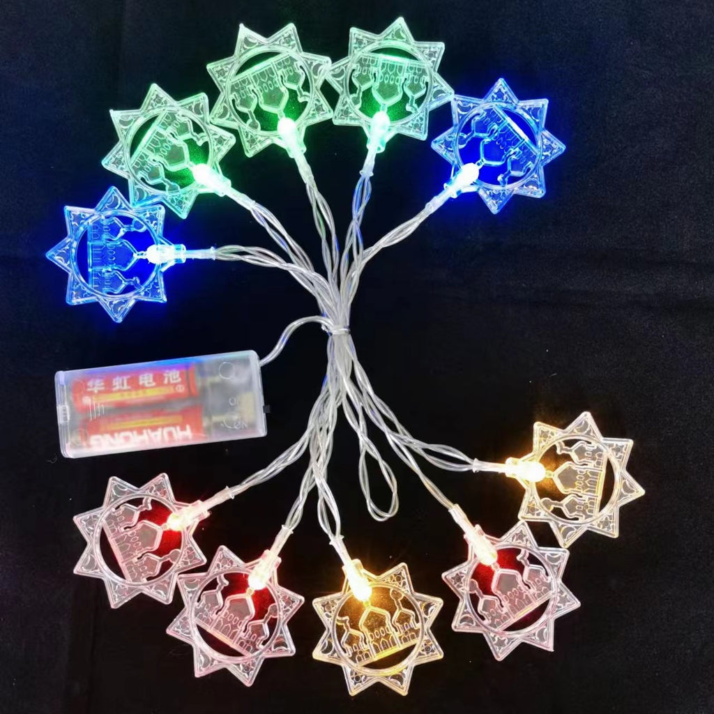 Décoration de vacances de la chaîne d'éclairage LED Lune Castle