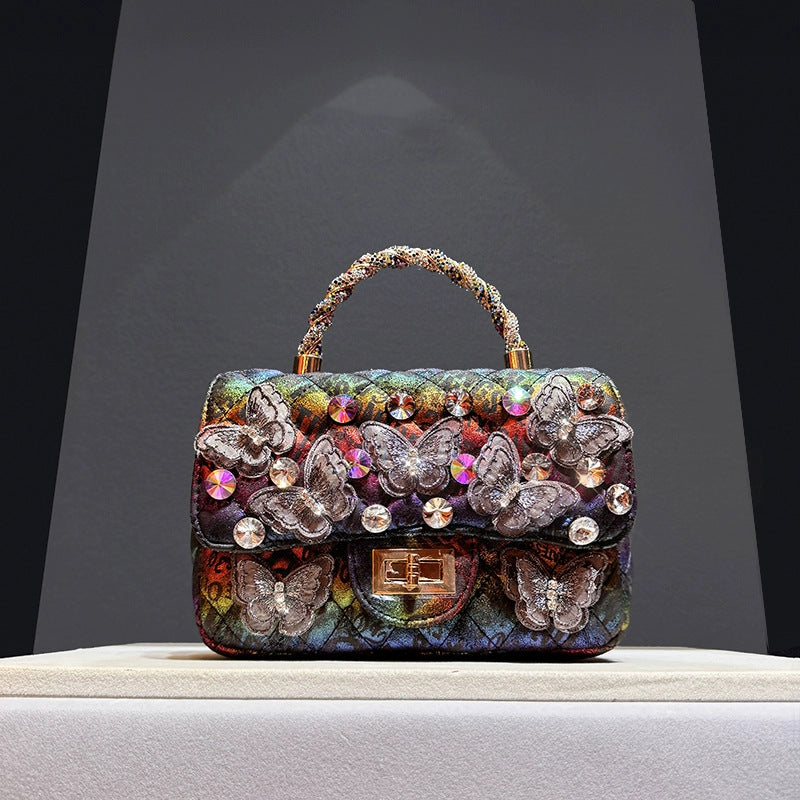 Sac crossbody mono-épaule à mode avec motif diamant