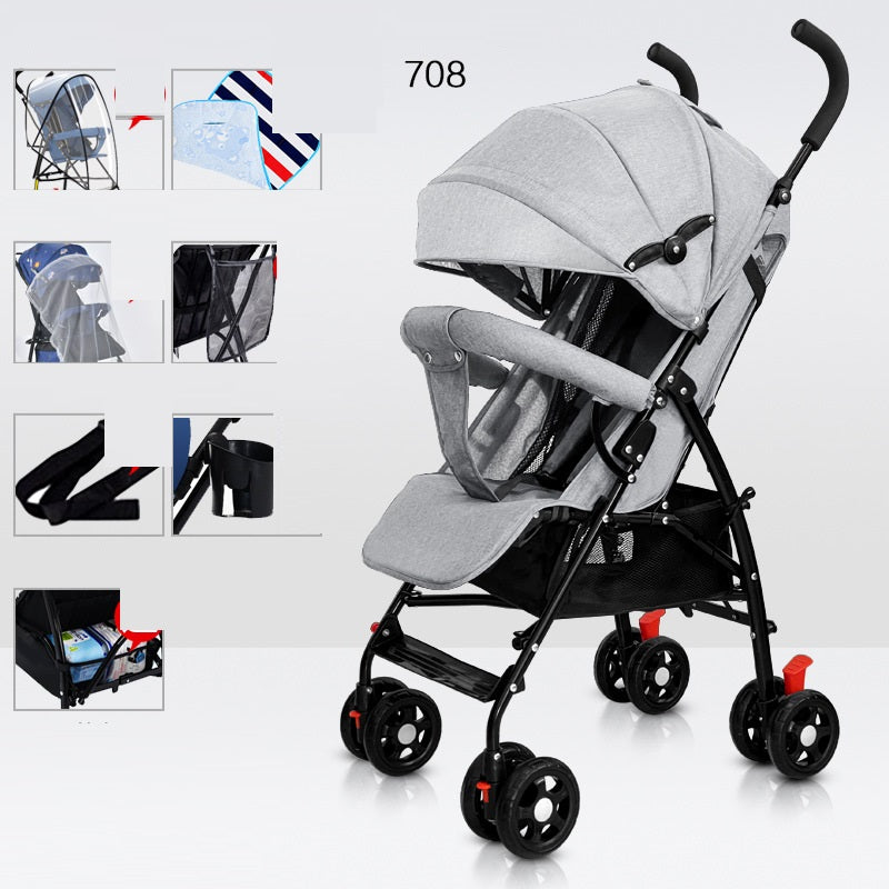 Assieds-toi et couche-toi Bébé Portable Pliant Simple Trolley