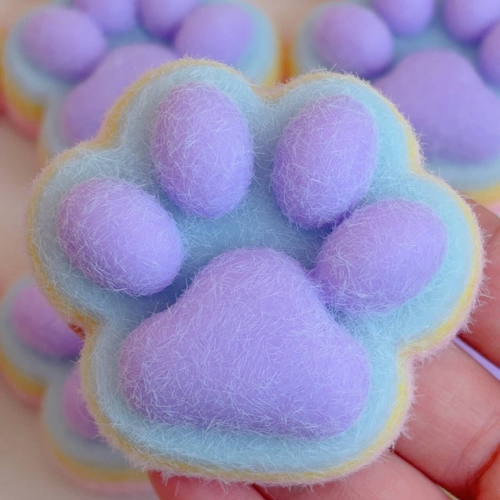 Dopamine en peluche à quatre couleurs Cat Paw Squeeze Toy