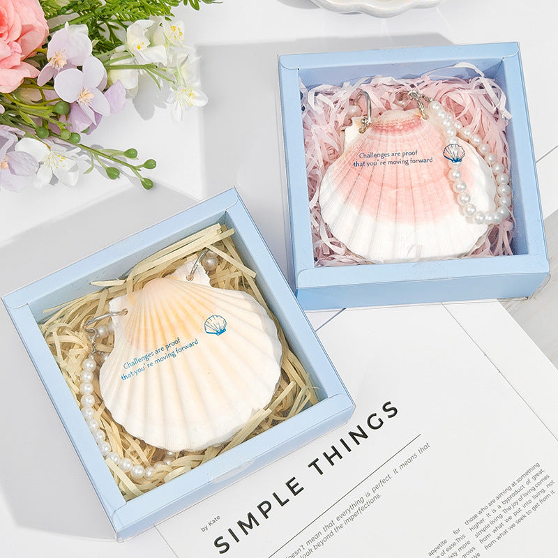 Ocean-Style Colorful Natural Shell Journal