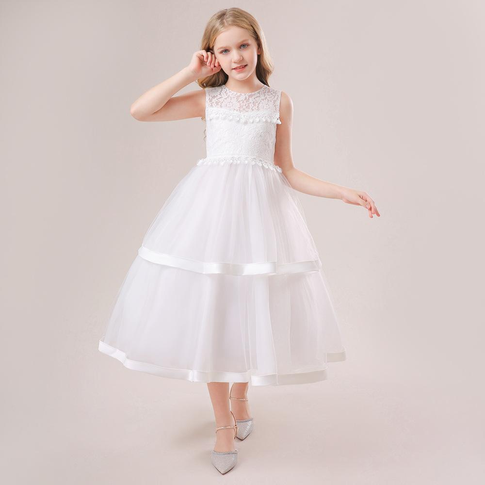 Robe de princesse longue couleur pour petites filles