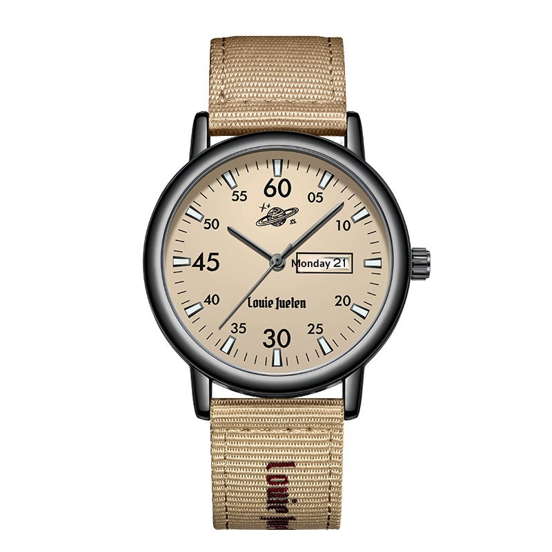 Montre Quartz étudiante personnalisée rétro