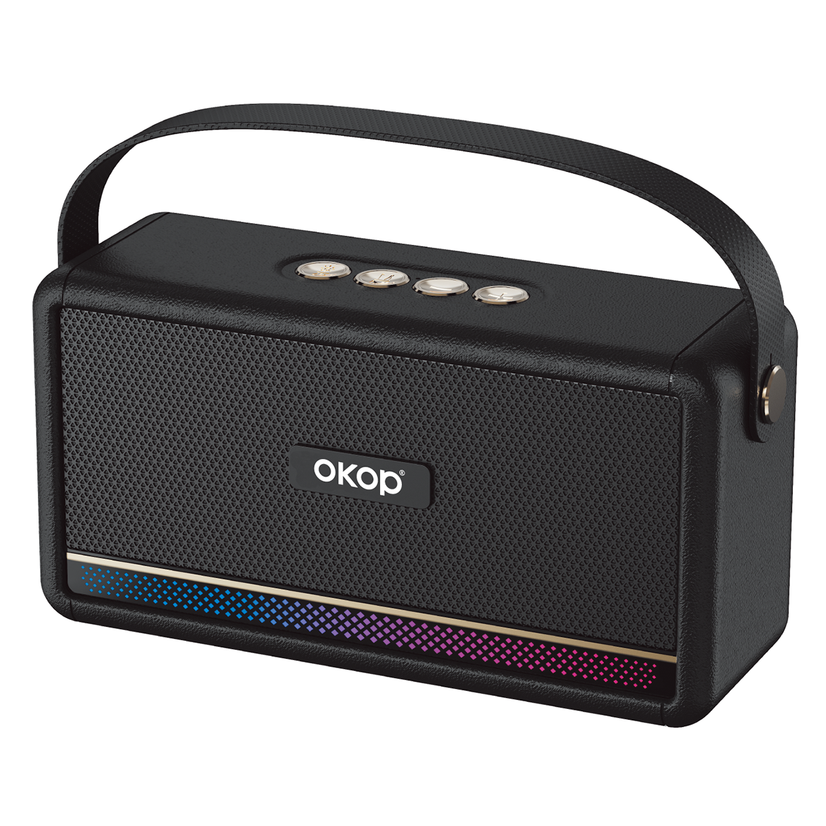 KP-843 Meilleures ventes sans fil Bluetooth haut-parleur poignée portable à la maison RGB Ambient Light