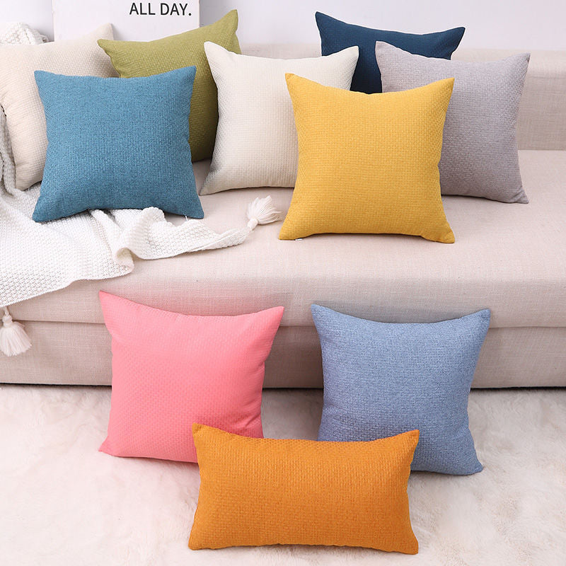 Coussin en coton et lin