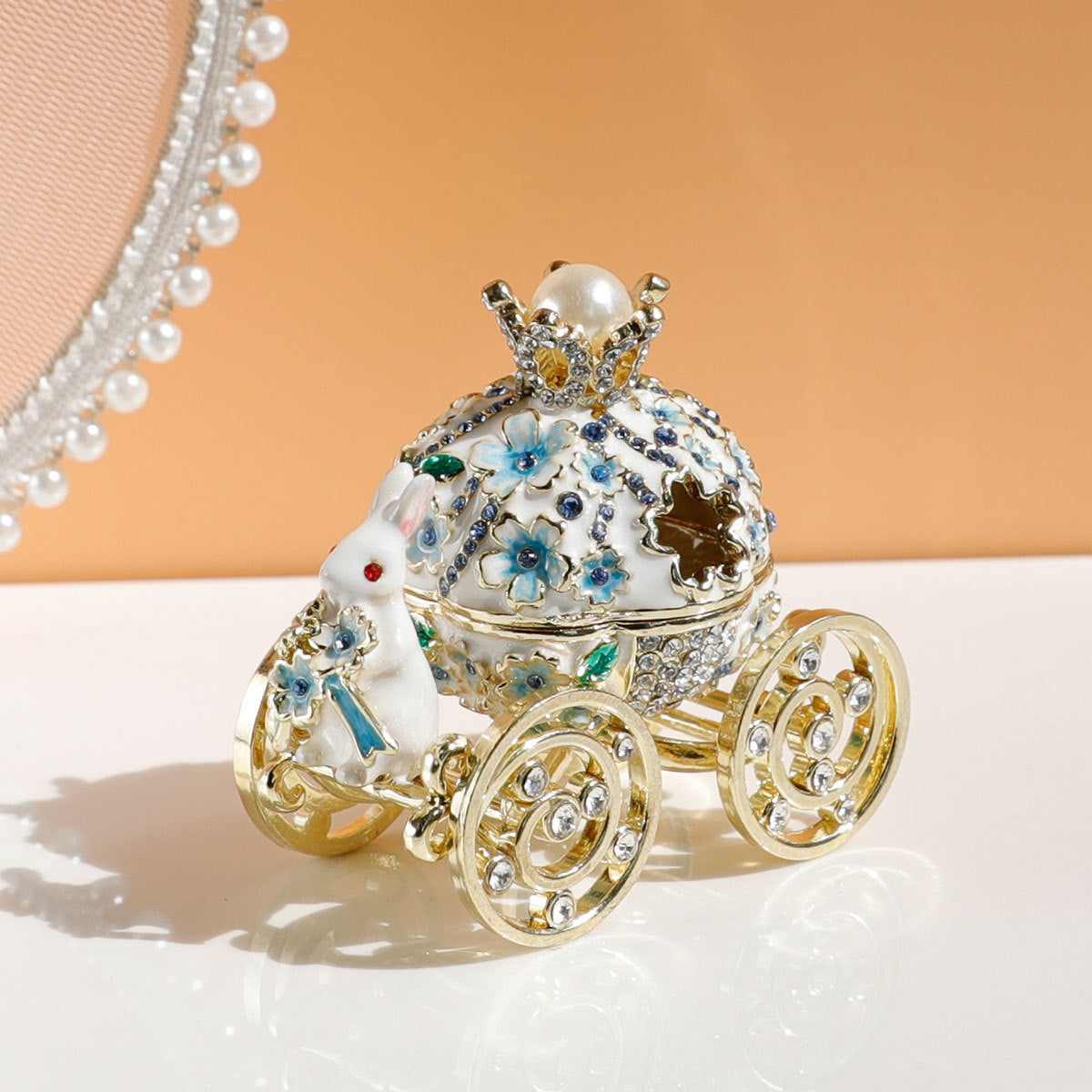 Cherry Storage Box and Rabbit Ornament