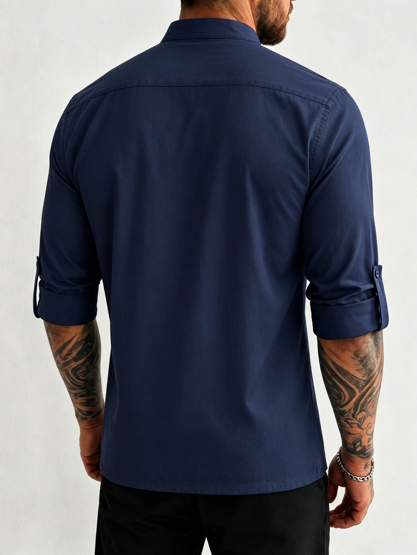 Homme S 100 Cotton Mid Sleeve Chemise construite pour l'homme extérieur