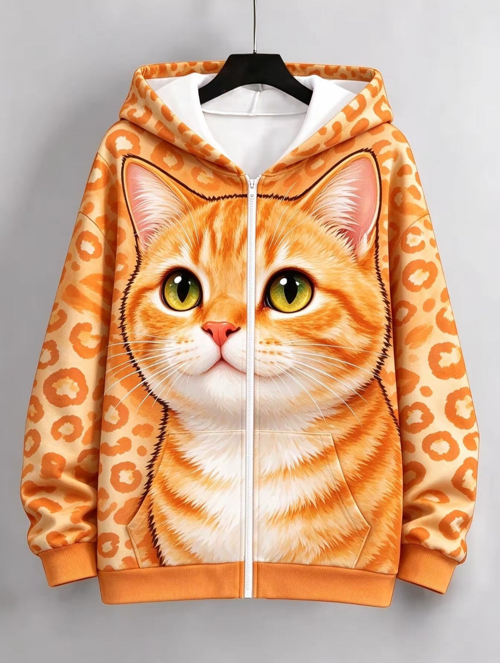 Sweatshirt à capuche Zip Up de style européen américain pour femme