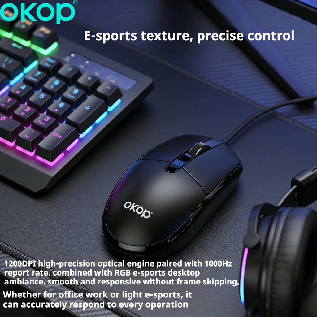 KP-S400 Meilleures ventes de souris optique filaire pour PC de bureau Ordinateurs portables Bureau Business