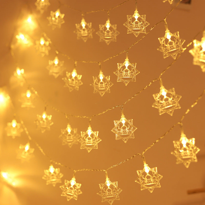 Décoration de vacances de la chaîne d'éclairage LED Lune Castle