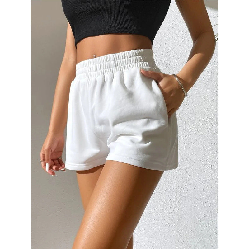 Femmes Europe et États-Unis Commerce extérieur Amazon Elastic Waist Loose Wide Leg Solid Colo
