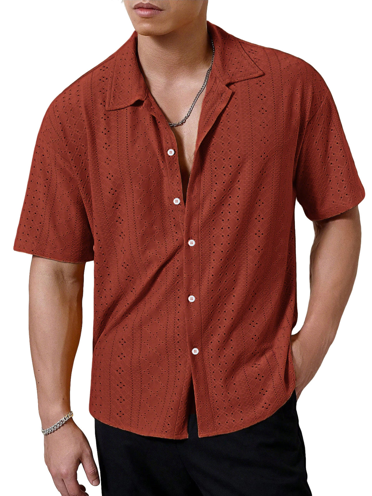 Chemise à manches courtes respirante pour homme