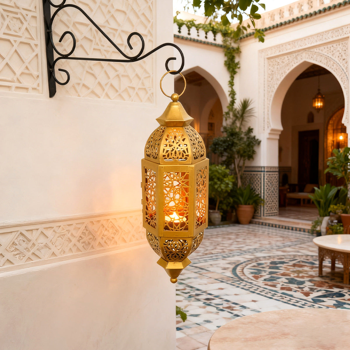 Porte-bougie vintage antique marocain
